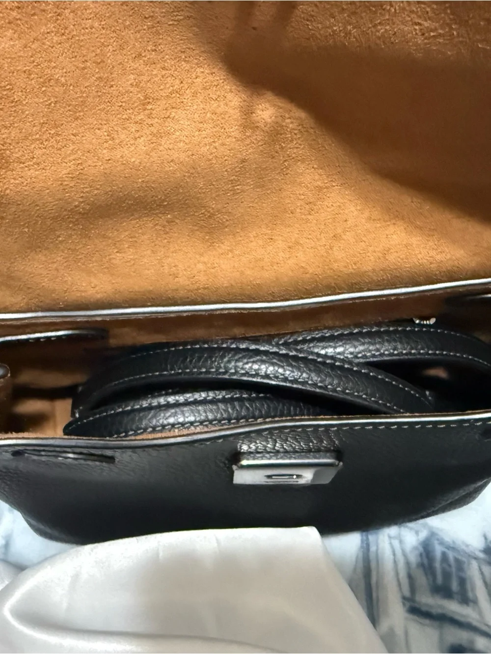 Coach Black pebbled leather Emory